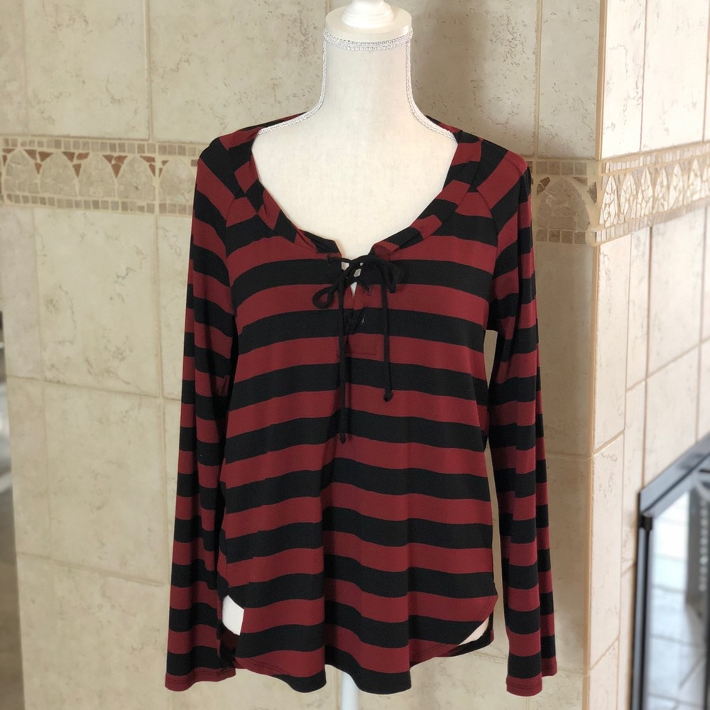 Splendid Striped Long Sleeve Top Size S